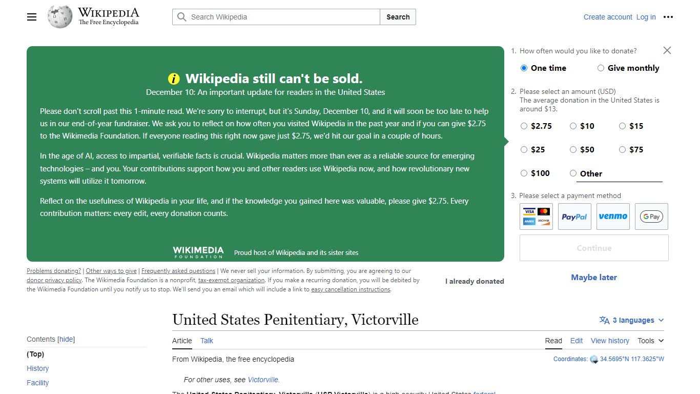 United States Penitentiary, Victorville - Wikipedia
